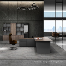Modern office furniture L shaped mdf melamine wooden manager executive office desk